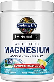 Garden of Life Dr. Formulated Magnesium Powder, Raspberry Lemon, 40 Doses