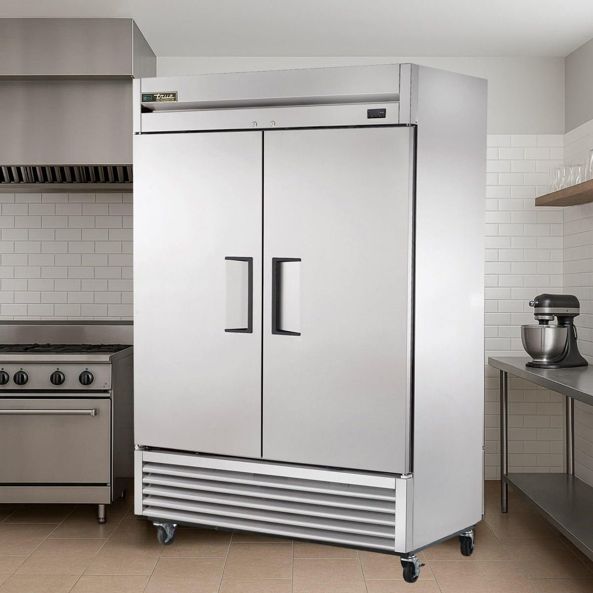 Reach-in Solid Swing Door Freezer with Hydrocarbon Refrigerant by True – 44.6 Cu. Ft., 49.0 cubic_feet, Silver, Model T-49F-HC