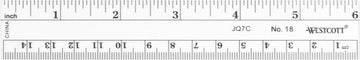 Westcott 6-Inch Flexible Metric Ruler, Clear