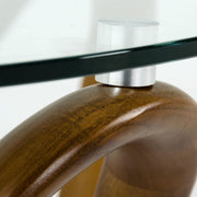 Lassen - Modern Glass & Walnut Coffee Table by Limari Home – Glass, Walnut, Model LIM-78041