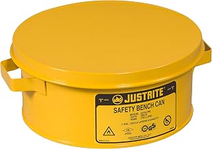 Justrite 039-10385 Bench Can, 1 Gal, Yellow