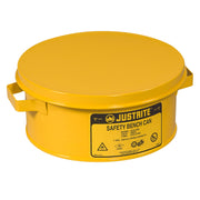 Bench Can by Justrite – 1 gallons, Alloy Steel, Yellow, Model 039-10385