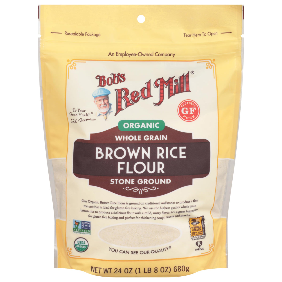 Organic Brown Rice Flour by Bob's Red Mill – 1.5 Pound (Pack of 4), Model P102007