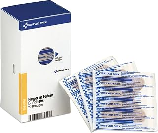 First Aid Only FAE-6101 SmartCompliance Refill Fabric Fingertip Bandages, 20 Count