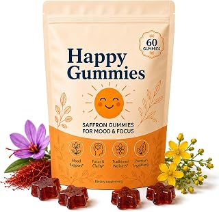 Saffron Gummies for Kids, Calm, Focus，1PC | Mood Wellness & Restful Sleep Support, Natural Fruit Flavor, Easy to Take or Mix with Smoothies or Yogurt