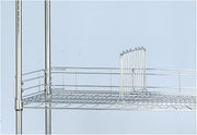 QUANTUM STORAGE SYSTEMS BL60 Back Ledge for 60" Deep Wire Shelving Units, Chrome Finish, 1" Width x 60" Length x 4" Height