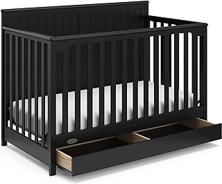 Graco Hadley 5-in-1 Convertible Crib with Drawer, Black