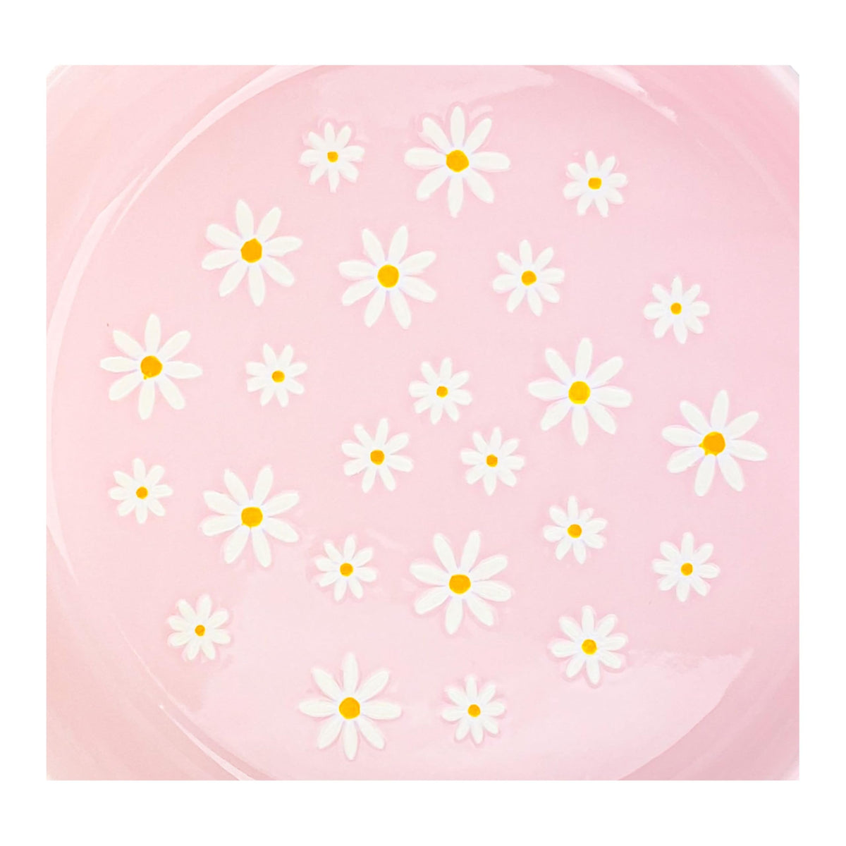 Daisy Polka Dot Round Baker by 10 Strawberry Street – 10" Round, Stoneware, Pink Round, Model DS-RDY-40-63-001