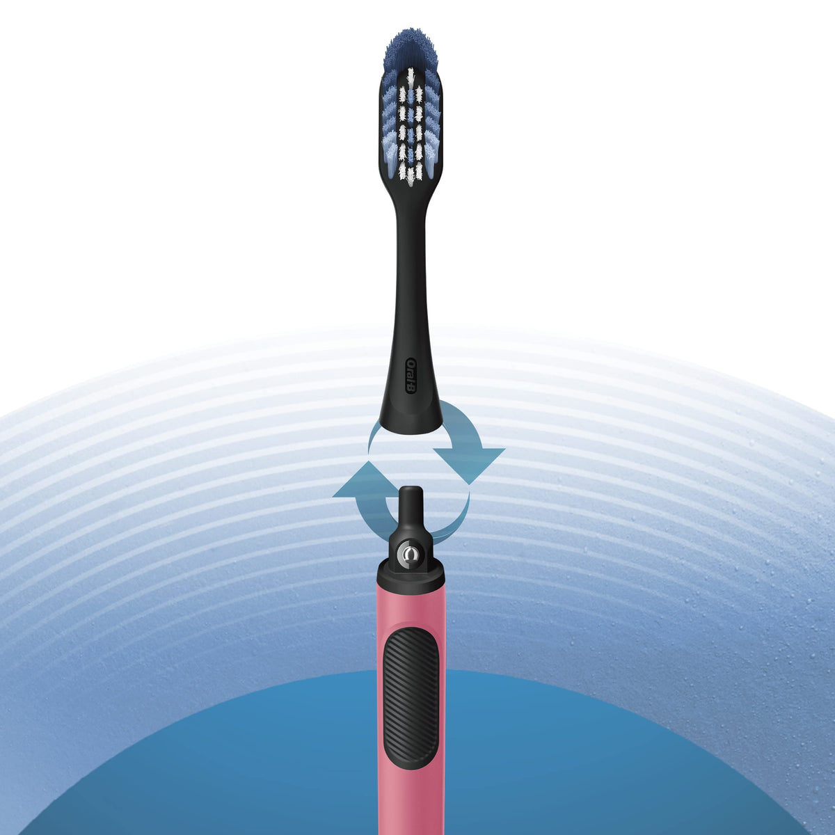 Clic Manual Toothbrush by Oral-B – 1 Count (Pack of 1), ['Coral', 'Chrome Black'], Model 049-09-6003