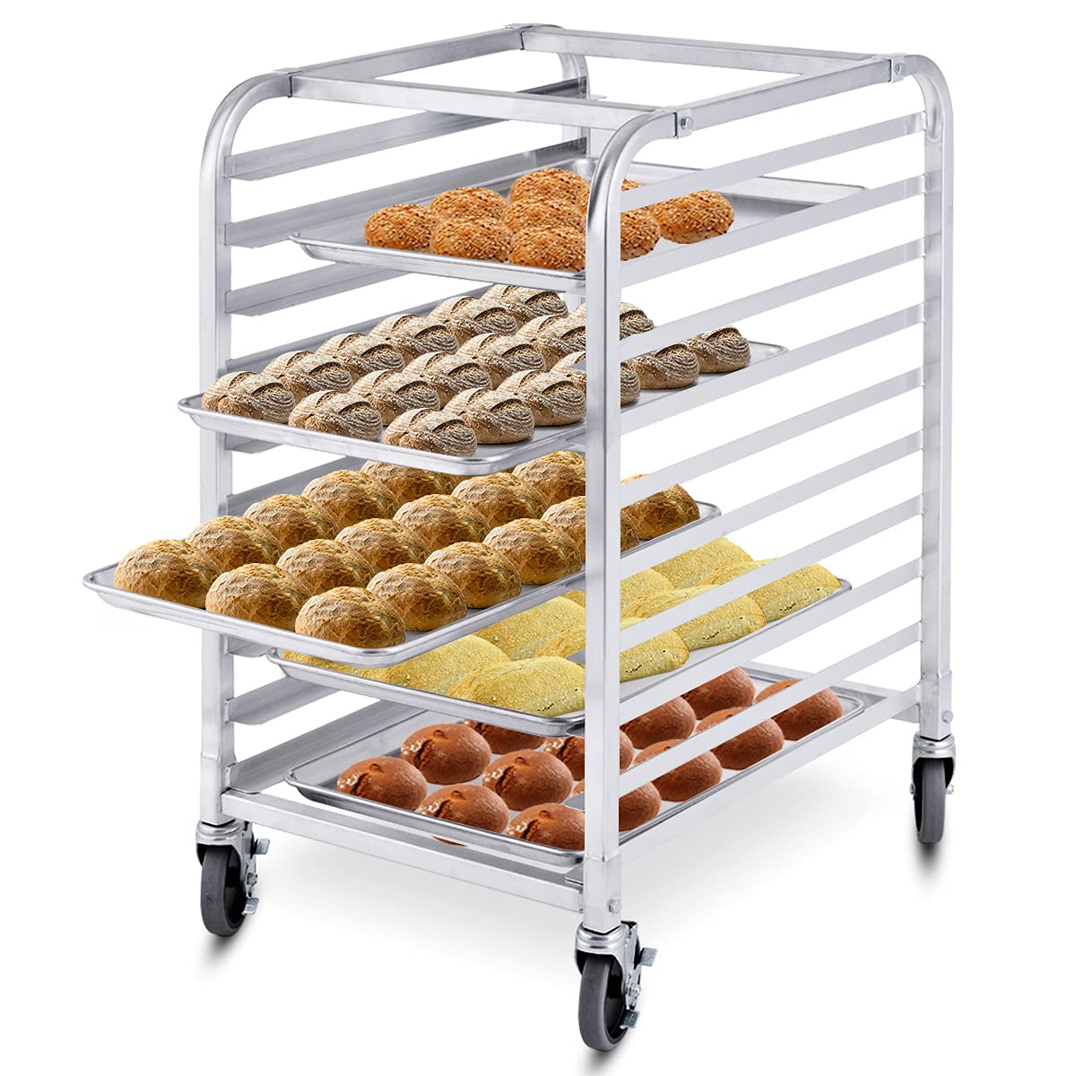 10 Tier Bun Pan Rack by ReunionG – 10 Tiers, Aluminum, Silver, Model KC44420