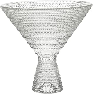 Fortessa Jupiter Beaded Hobnail Glass, 11.5 Ounce Martini (Set of 2), Clear