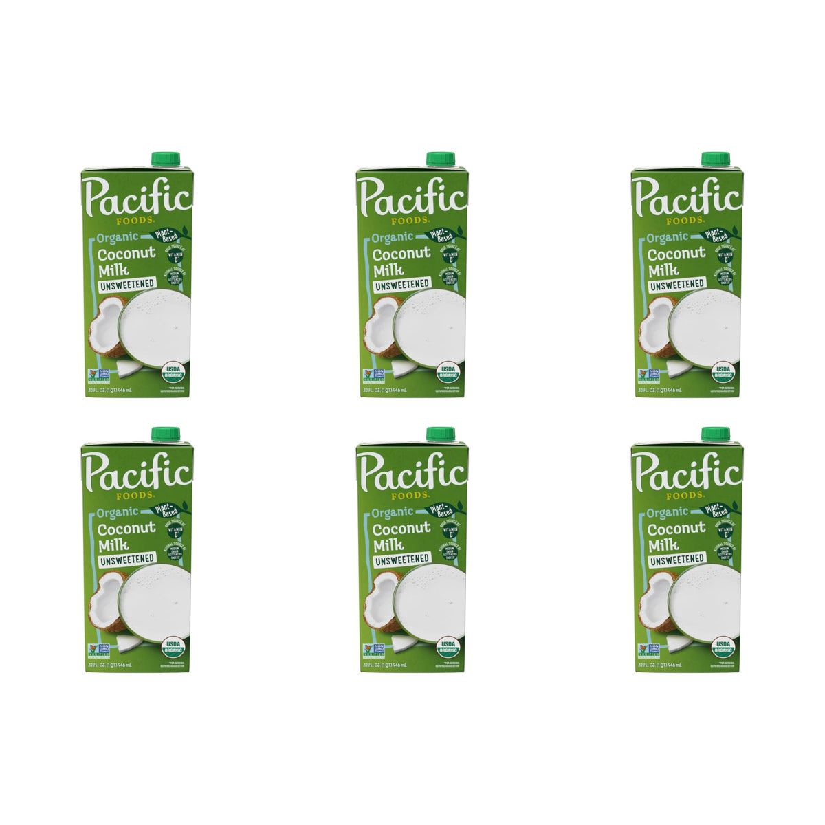 Pacific Foods Coconut Milk / 32 Fl Oz (Pack of 6) / 1 Coconut Milk Beverage