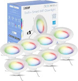 Feit Electric 5/6in Smart Recessed Downlights, 75W Eq, 1000 Lumens, 8 Pack
