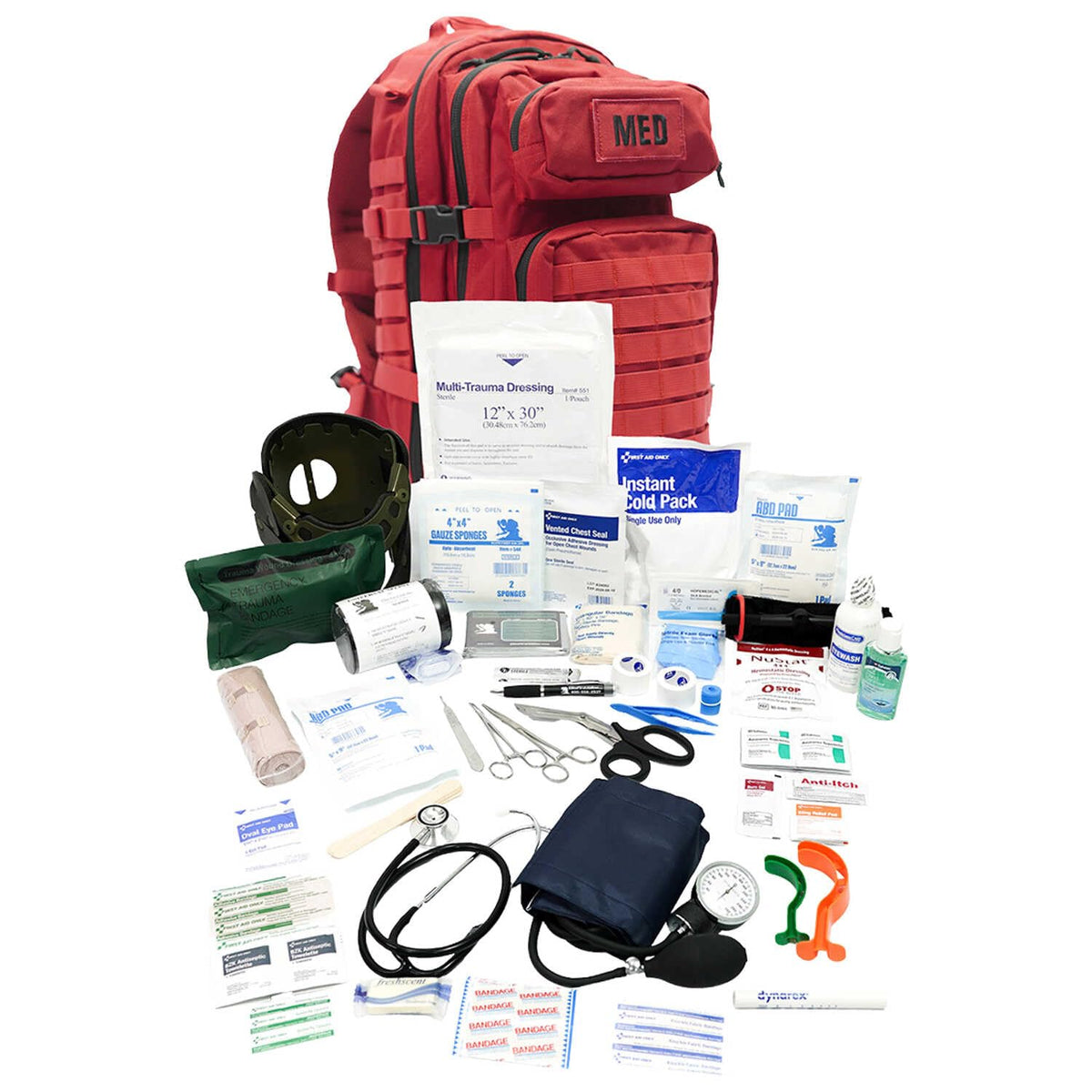 Tactical Trauma Kit Red - Advanced by First Aid Only – Red, Model FA138R-ADV