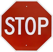 NMC Traffic Sign by National Marker – 30x30 inches, Aluminum, White/Red, Model TM81H