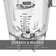 32-oz. Copolyester Jar & Dasher Assembly for MXE2000 Ellipse Blender by Waring – One Size, 32.0 fluid_ounces, Metal, Multi, Model CAC187