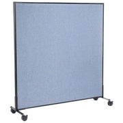 60-1/4"W x 63" H Mobile Office Partition Panel by Global Industrial – Alloy Steel, Blue, Model 694962MBL