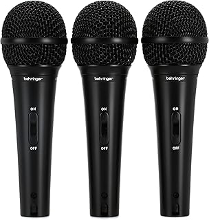 Behringer ULTRAVOICE XM1800S 3 Dynamic Cardioid Vocal and Instrument Microphones (Set of 3)