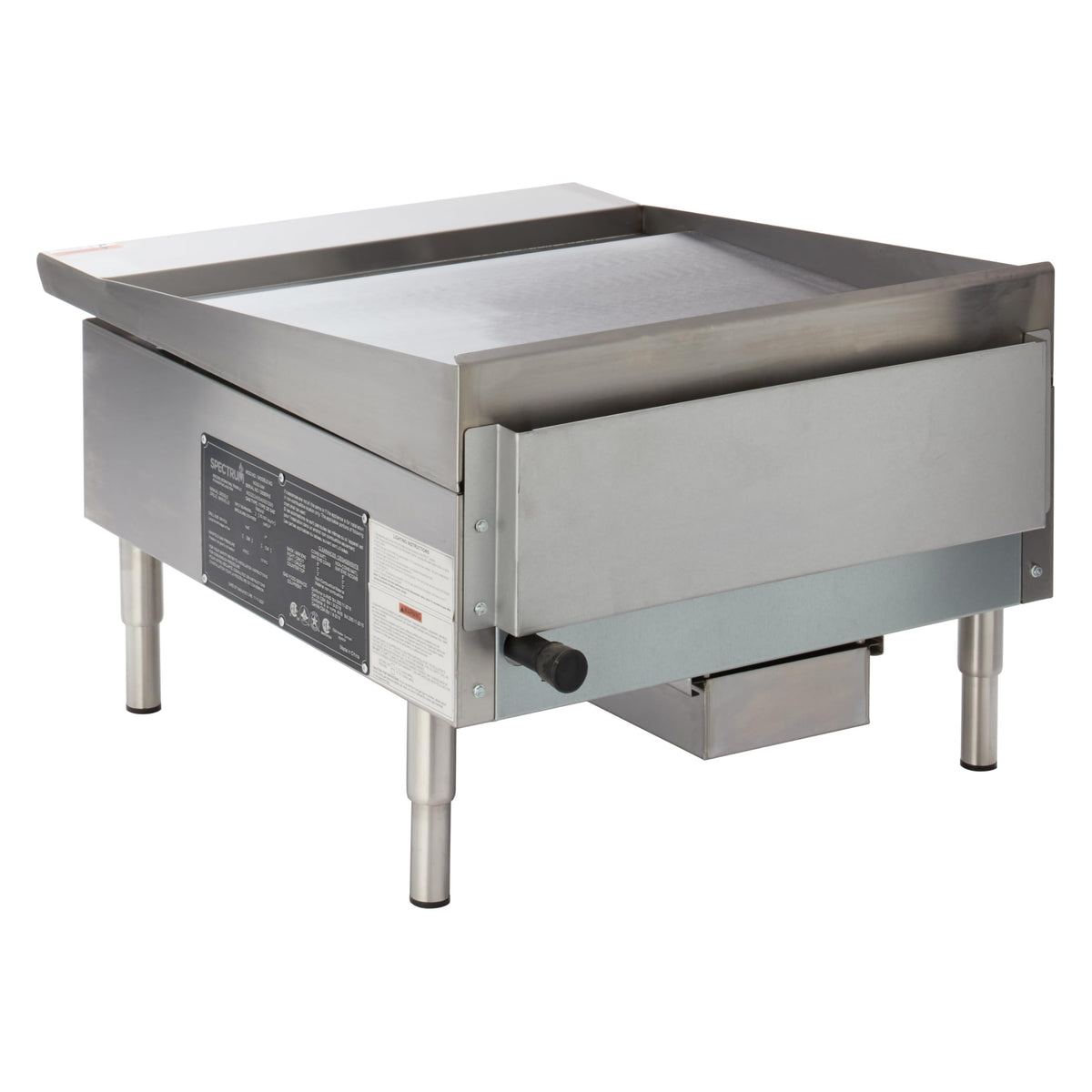 24" Commercial Natural Gas Griddle by Winco – 24", Stainless Steel, Silver, Model NGGD-24M