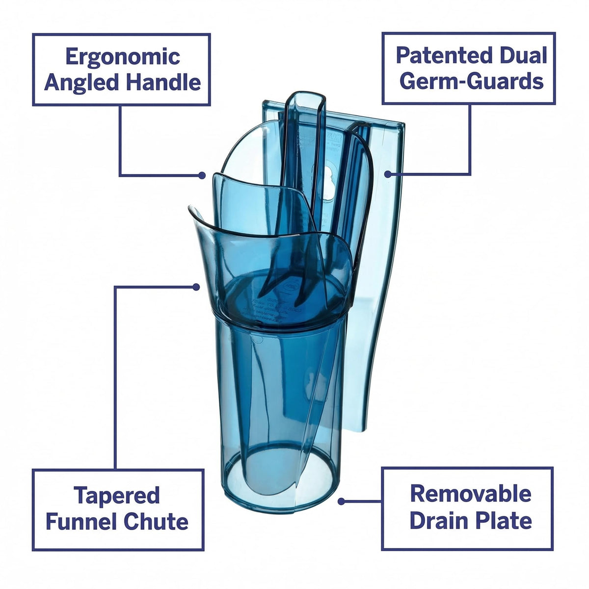 San Jamar 6 oz to 10 oz / Blue / Modern Storage & Transport
