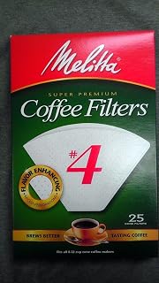 Melitta Coffee Filters No. 4 Cone Paper White