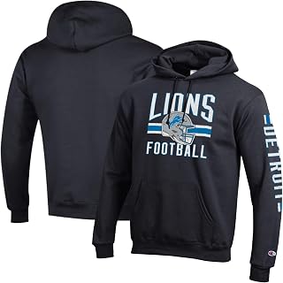 Champion Men's Black Detroit Lions Powerblend Hoodie