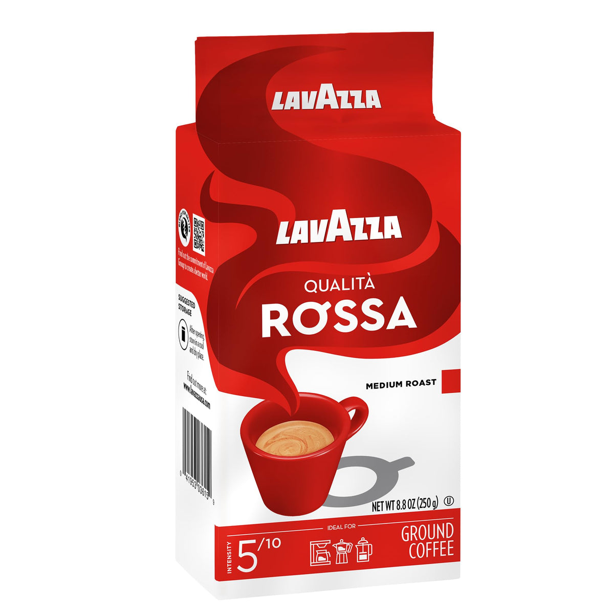 Qualità Rossa Ground Coffee by Lavazza – 8.8 Ounce (Pack of 4), Pack of 4, Model 3615