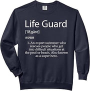 Lifeguard Definition Shirt Life Guard Gift Idea For Swimmers Comfort Colors Adult Sweatshirt