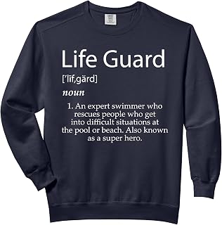 Lifeguard Definition Shirt Life Guard Gift Idea For Swimmers Comfort Colors Adult Sweatshirt