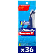 Gillette 36 Count (Pack of 5) / Modern / Blue Disposable Razors