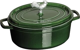 STAUB Cast Iron 5.75-qt Coq au Vin Cocotte - Basil