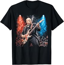 Winston Churchill Playing Electric Guitar Rocker Humor T-Shirt