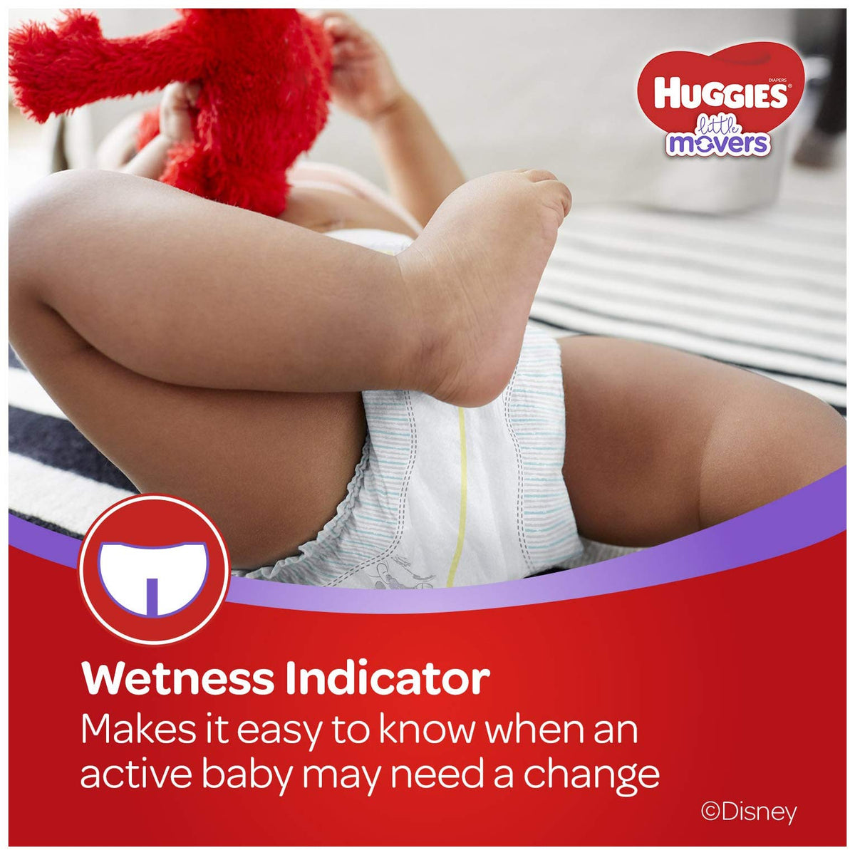 Little Movers Diapers by HUGGIES – Size 6, Polyester, White, Model 10036000497462