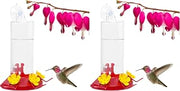 Perky-Pet Plastic Window Mount Hummingbird Feeder with Perches - 8 oz Hummingbird Nectar Capacity, 217 - Hummingbirds feeders for Outdoors, (Pack of 2)