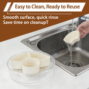 Fevbcnrj Divided Relish Tray with Lid, 10.6 Inch, White