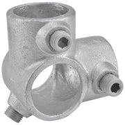 1-1/4" Size 90 Degree Two Socket Tee Pipe Fitting (1.72" Fitting I.D.) by Global Industrial – 3.5"L x 3.5"W x 1.25"H, Galvanized Iron, Gray, Model 798733