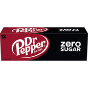 Dr Pepper Zero Sugar / 12 Fl Oz (Pack of 24) / Red Soft Drinks