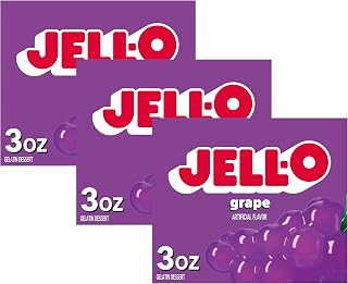 Jell-O Grape Gelatin Dessert Mix, 3 oz Box (Pack of 3)