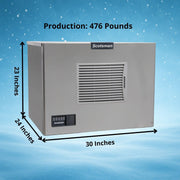 Prodigy Elite Small Cube 30" Ice Maker - 476 lb/Day by Scotsman – 476 lb / Day - No Storage - 208V, 0.0 pounds, Model MC0530SAX-32