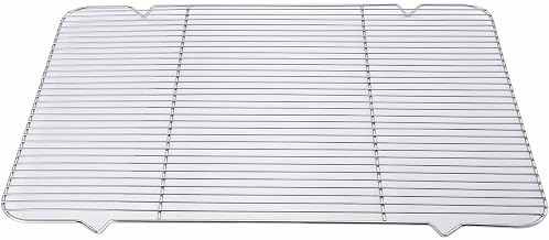 Winco Icing/Cooling Rack with Built-in Feet, 16.25-Inch by 25-Inch, Medium, Chrome