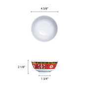 Longevity melamine dinnerware collection 9 oz by Thunder Group – Melamine, White Red Yellow, Model 3006TR