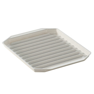Microwave Compact Bacon Plastic Rack by Nordic Ware – 8.8" x 7.6" x 0.6", Plastic, White, Model 60110AMZ