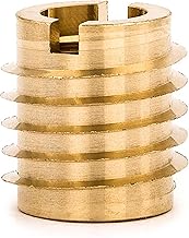 E-Z LOK Knife Threaded Insert for Hard-Wood, Brass Thread Inserts 5/16-18 Internal Threads, 0.625" Length Pack of 10