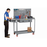 Little Giant Steel Workstation, 42" High, Gray - 24" x 48"