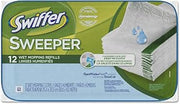 Procter & Gamble Swiffer 95531PK Wet Refill Cloths, Open Window Fresh, Cloth, White, 8 x 10, 12/Tub