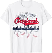 Retro Cleveland Native American Tribe Feathers Gift T-Shirt