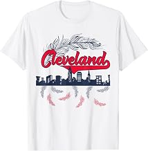 Retro Cleveland Native American Tribe Feathers Gift T-Shirt