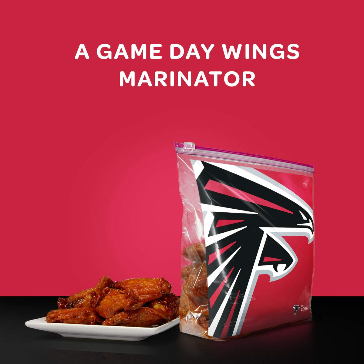 Ziploc Atlanta Falcons / 20 Count (Pack of 1) / 1.0 gallons Food Storage Bags