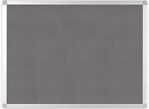 MasterVision Ayda Wall Mount Push Pin Bulletin Board, 18" x 24", Blue Felt, Aluminum Frame, for Home or Office