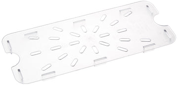 Third Size Plastic Drain Shelf by Winco – Medium, Polycarbonate, Clear, Model SP73DS